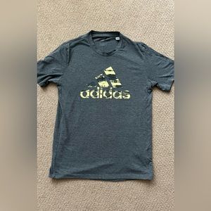 Adidas Mens Gray Regular Fit T Shirt Size Small